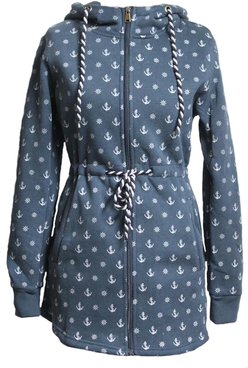 Voqeen Kapuzenpullover Damen Mit Reißverschluss - Winter Sweatjacke Mit Fleecefutter