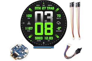 UEEKKOO ESP32-S3 2.8inch Round Display Development Board Development Board, 480x480 Resolution IPS Display, 32-bit LX7 Dual-Core Processor, ESP32 with Display, Supports WFi & BLE