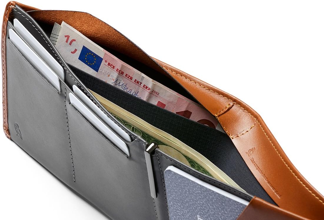  | Bellroy Travel Wallet (Slim Leather Passport Wallet, RFID Blocking, Organizes Travel Documents, Cash & Tickets, Holds 4-10 Cards, Includes Micro Pen) - Caramel - RFID | Passport Wallets
