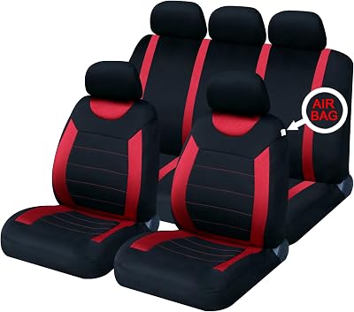 Sakura Car Seat and Headrest Covers Carnaby Red SS5293 Full Set
