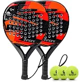 Padel Racket Carbon Fiber Surface with EVA Memory Flex Foam Core Lightweight Padel Racquet