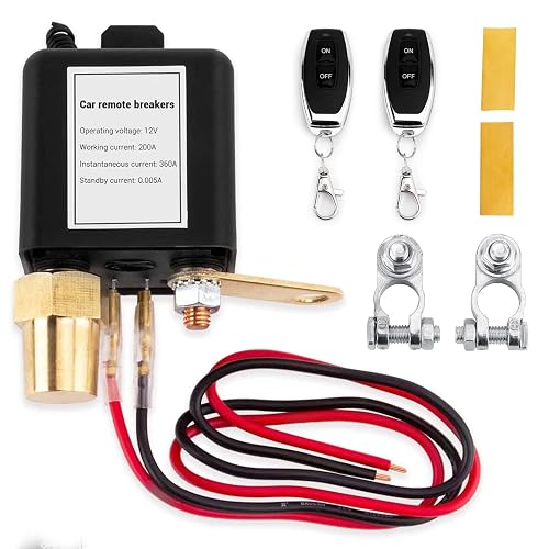 Dual Remote Control 12V 250A Car Wireless Remote Battery Disconnect ...