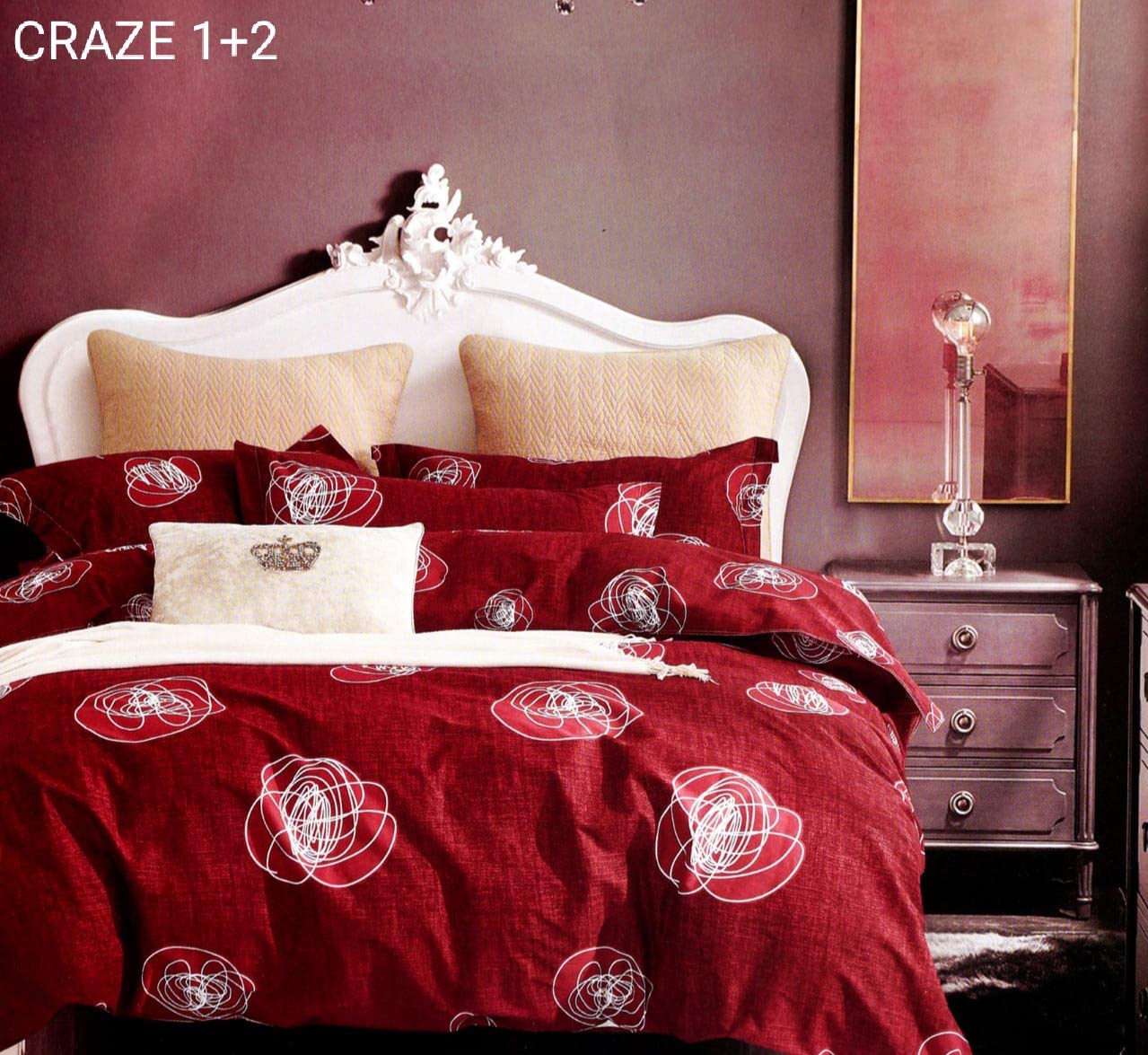 Kashish Home Decor Double Bed 1 2 Craze Bedsheet One Floral