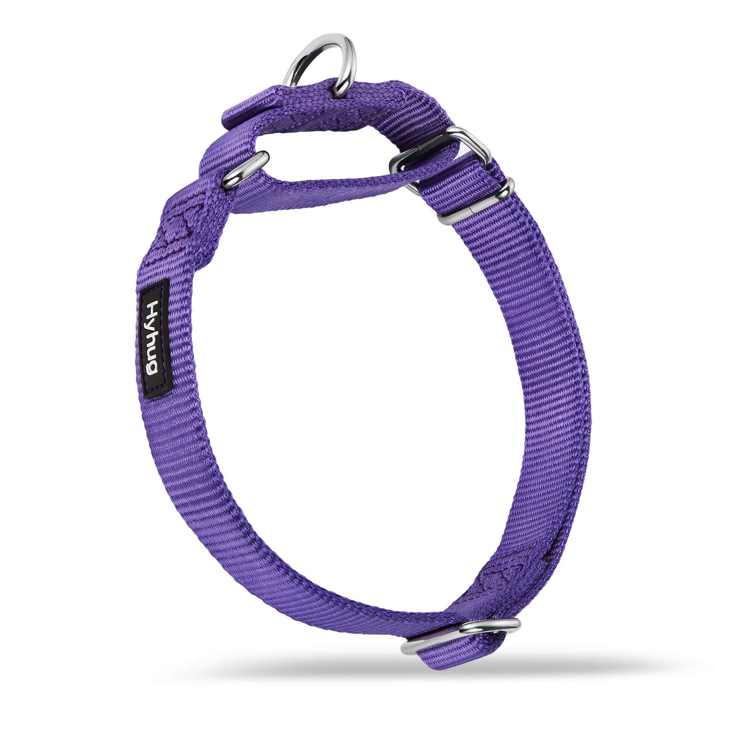 Hyhug Heavy Duty Nylon Anti - Escape Martingale Dog Collar for Large Medium Small Boy and Girl Dogs - Walking Training Daily Use. (Medium, Ultra Violet)