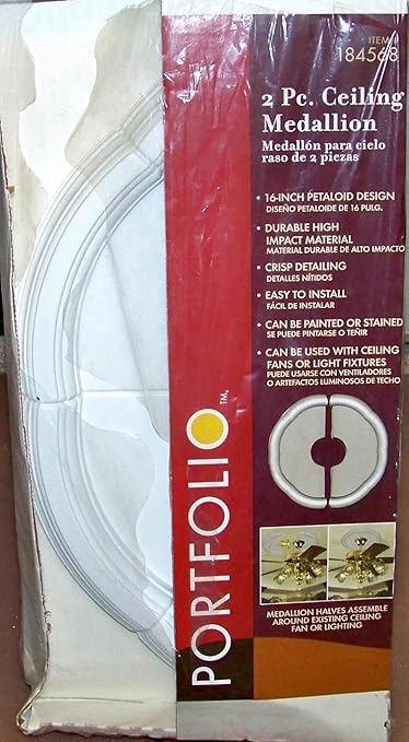 Portfolio 2 Pc Ceiling Medallion 16 Inch Petaloid Design Model