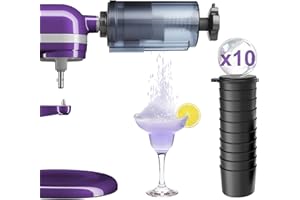 Jooke Shaved Ice Attachment for Kitchenaid Stand Mixer,Homemade Shaved Ice Maker,Snow Cone Machine for Kitchenaid Ice Shaver with 10 Reusable Ice Cube Mold,Ice Crushers for Home Use,Instruction Manual