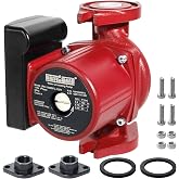 WASSERMANN Cast Iron Circulator Pump for Boiler System 115V 3-Speed Hot Water Recirculating Pump with 1" NPT Flange for Hydronic Heat System Wood Burner Radiant Heater Replace 007-F5-7IFC UPS15-58FC