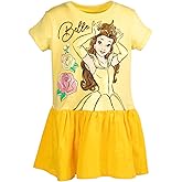 Disney Princess Moana Cinderella Ariel Rapunzel Elsa Anna Jasmine Belle Girls French Terry Dress Toddler to Big Kid