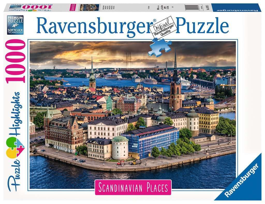 Ravensburger Stockholm, Sweden Puzzle, 1000 Pieces, Colour Multicolor, 16742 5