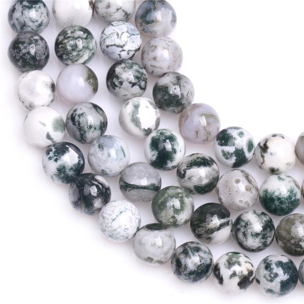 SHGbeads 10mm Green Moss Tree Agate Semi Precious Gemstone Round Loose Beads for Jewellery Making DIY Handmade Craft Supplies 15" - Image 4