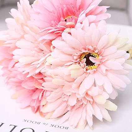 Amazon 造花 ひまわり 雛菊 花瓶付きなし インテリア 人工観葉植物 枯れない花 置物 プレゼント ギフト 花束 ブーケ お祝い お返し お見舞い お礼 お詫び 父の日 母の日 誕生日 結婚式 装飾 アートフラワー 本物そっくり 手作り 造花 オンライン通販