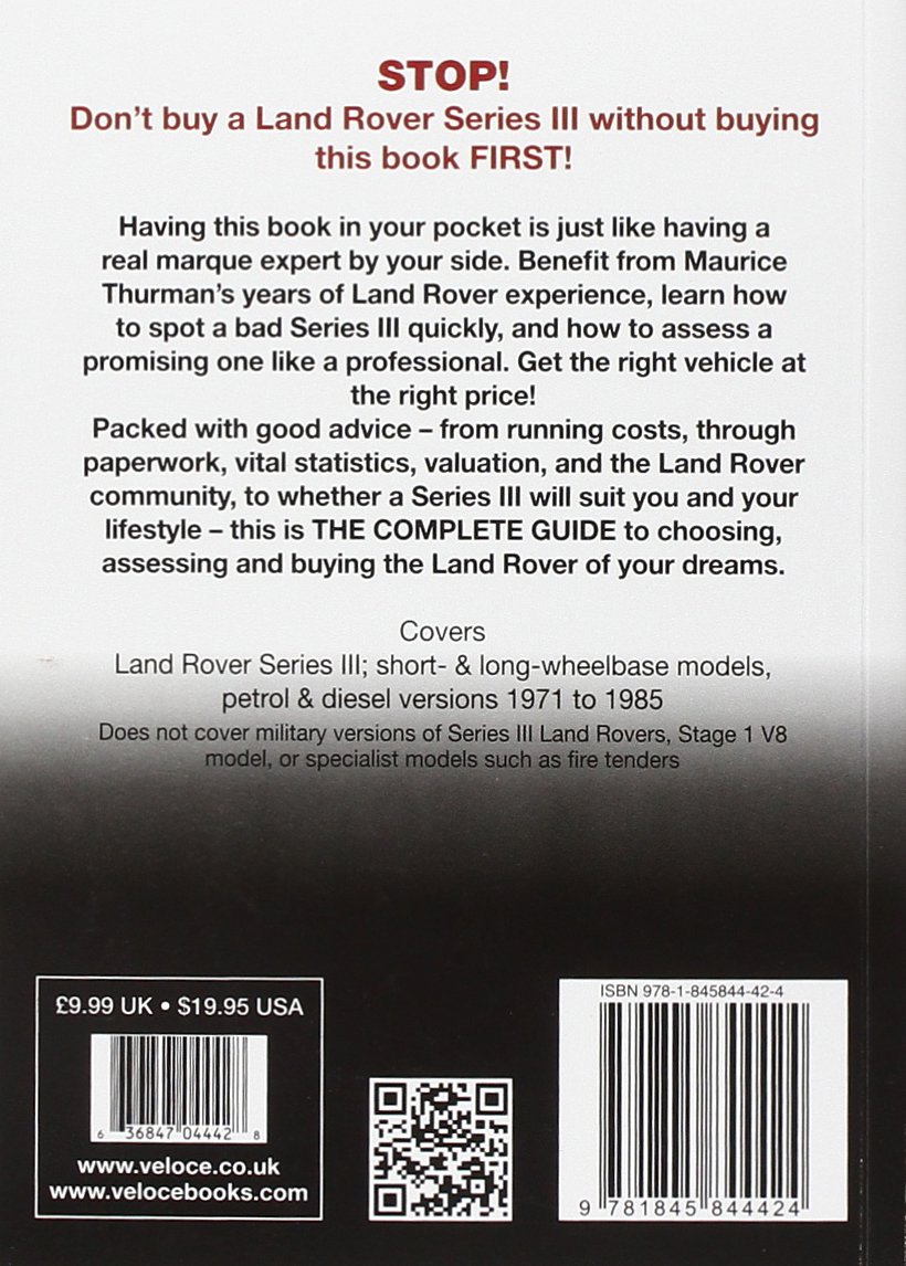 Land Rover Series III: 1971 to 1985 (Essential Buyer's Guide): Maurice  Thurman: 0636847044428: Amazon.com: Books