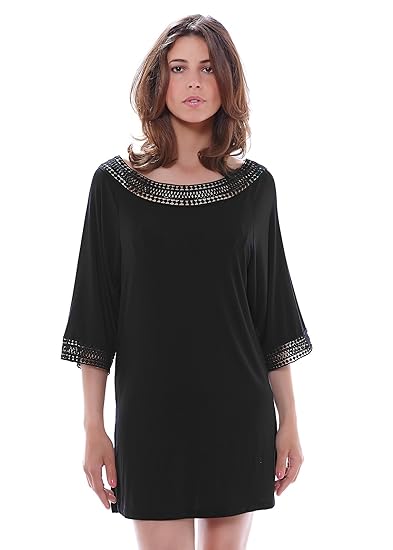 Robe De Plage Crochet Maia Noir Amazonfr Vêtements Et