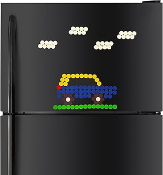 cretto Fridge Magnet Puzzle 1000s of Designs with Colourful Magnetic Circles (400 Magnets + 100 Puzzle Book)