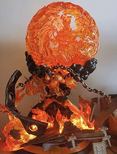 Amazon 在庫品kj Studio ワンピース フィギュア 海外完成品 リペイント改造 樹脂製 スタチュー エース 大炎帝 Ledライトあり フィギュア ドール 通販