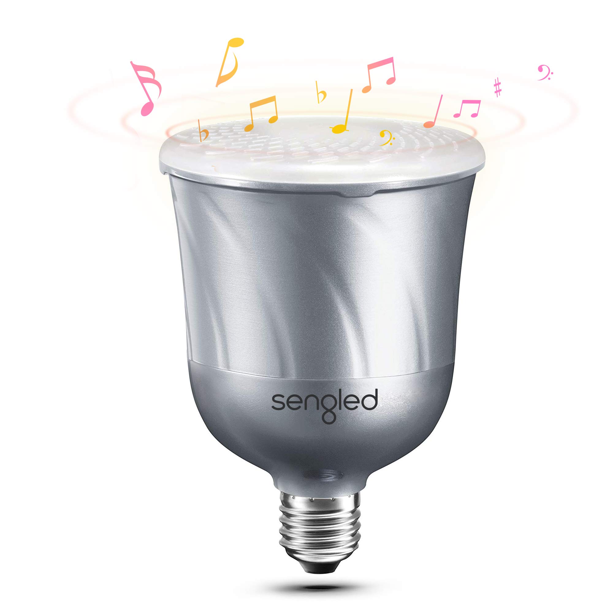 Sengled+ C01-BR30SP  Pulse Dimmable LED Light Bulb with a Built-In Wireless Bluetooth JBL Speaker, Satellite Bulb, Pewter