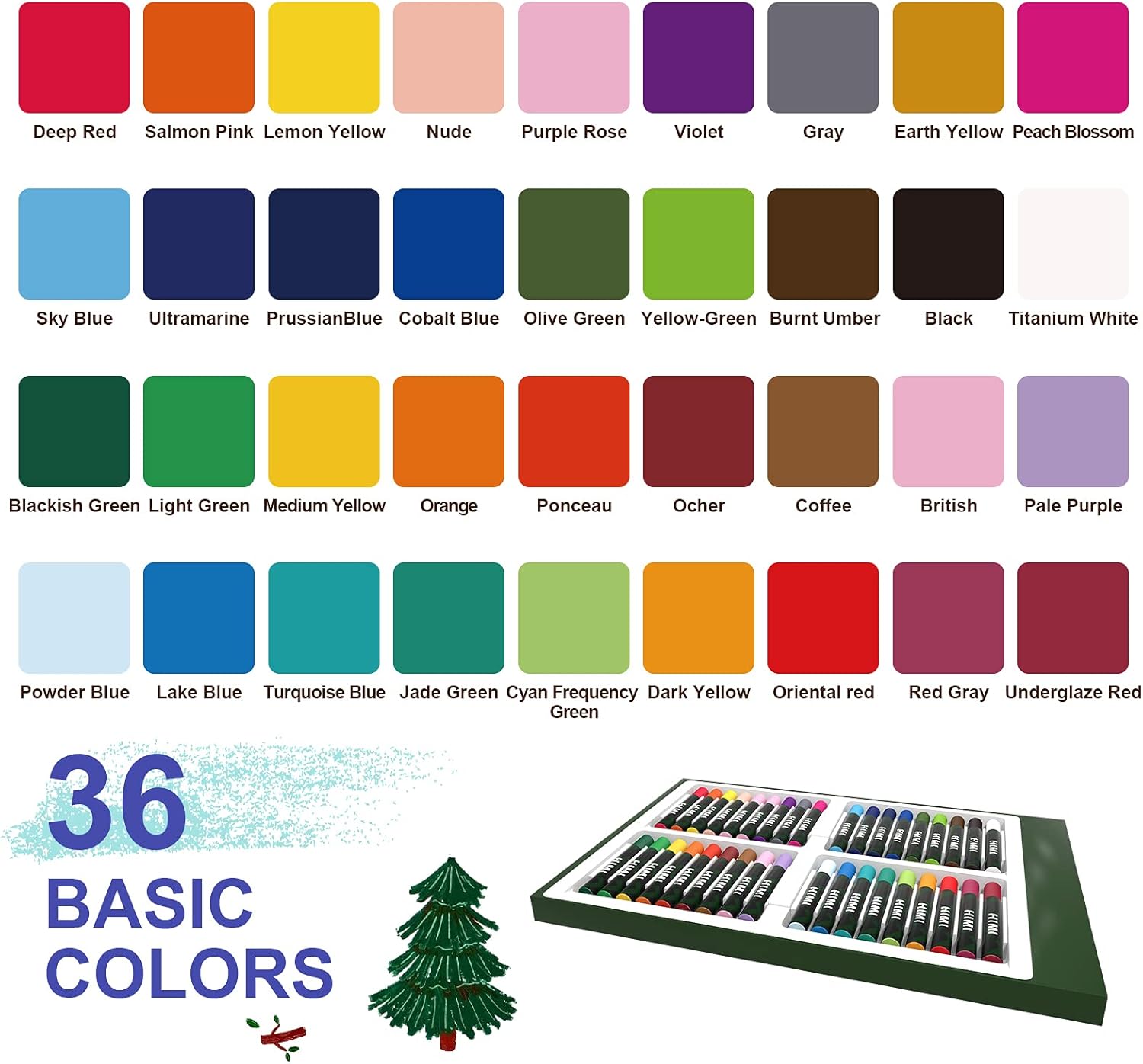 HIMI Soft Pastels, Set of 36 Soft Pastel Sticks for Arts & Crafts Projects, Drawing, Blending, Layering, Shading, Art Supplies for All Ages : Office Products