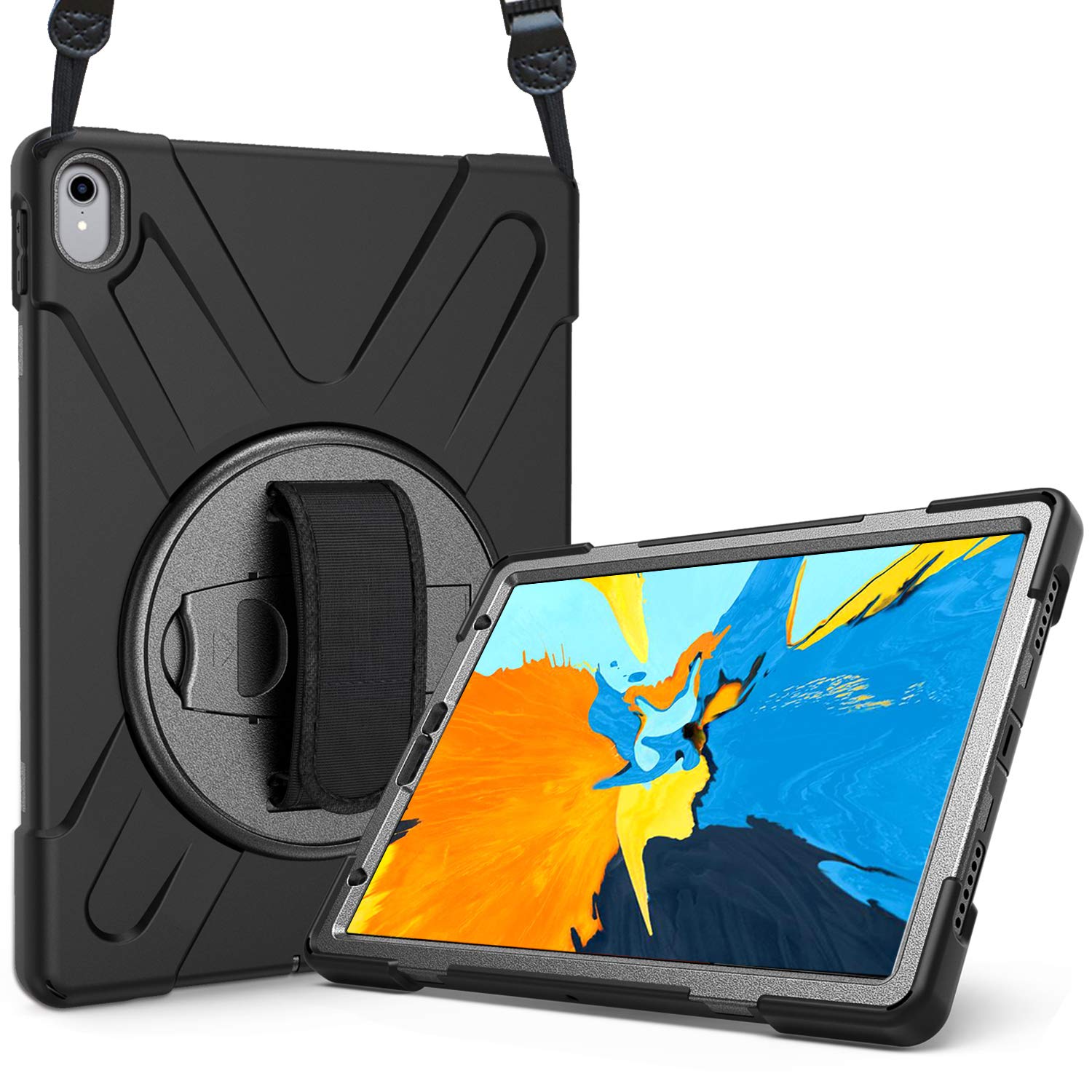 Procase Bumper iPad Pro 11" 2018, Carcasa Rugosa con Soporte Rotativo