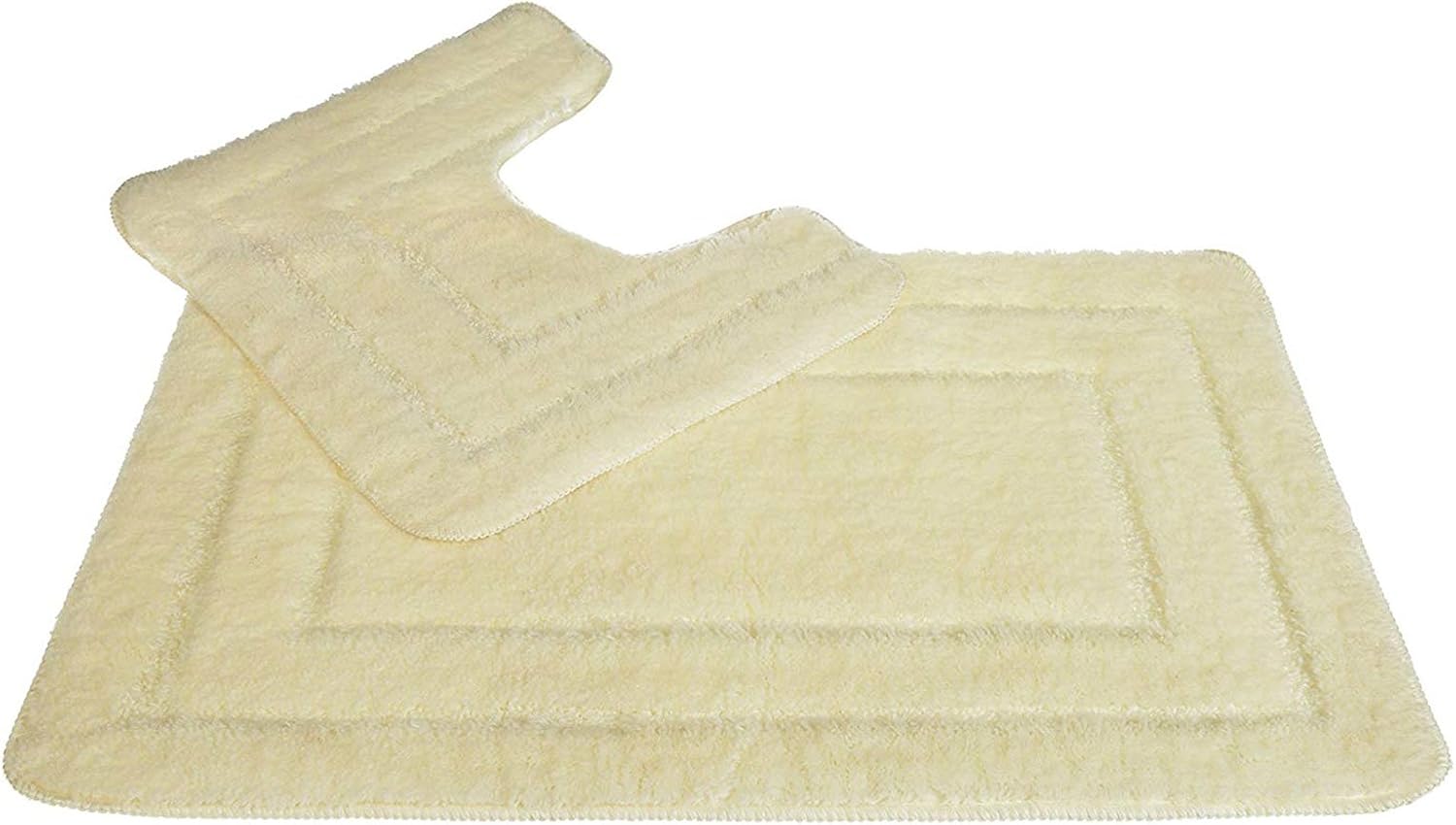 Pedestal and Bath Mat Set 100 Microfibre Polyester Quick Drying