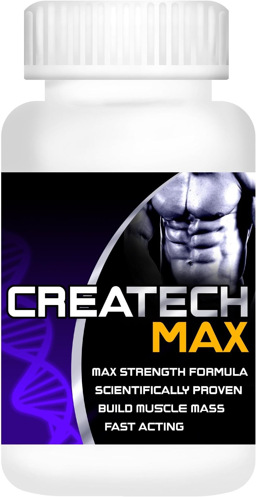 Creatine Createch Max Protein Supplement GET RIPPED Muscle Growth BodyBuilding , (1 month supply) , how can i get 6 packs