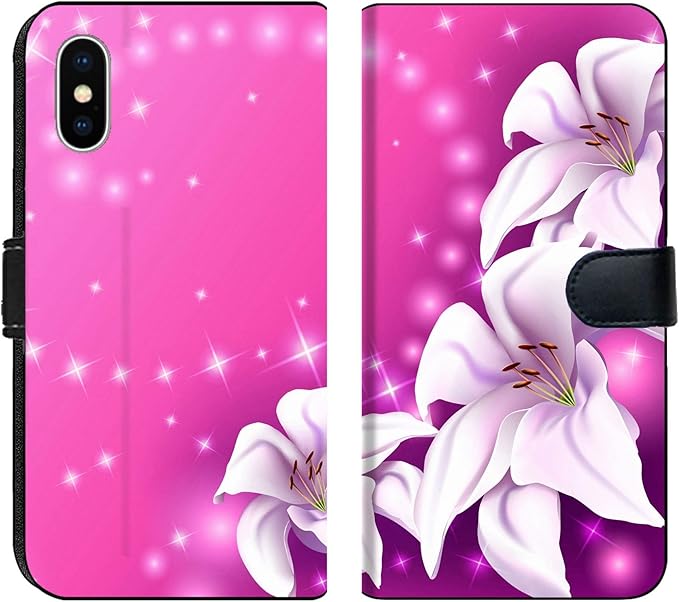 Amazon Com Luxlady Iphone Xs Max Flip Fabric Wallet Case