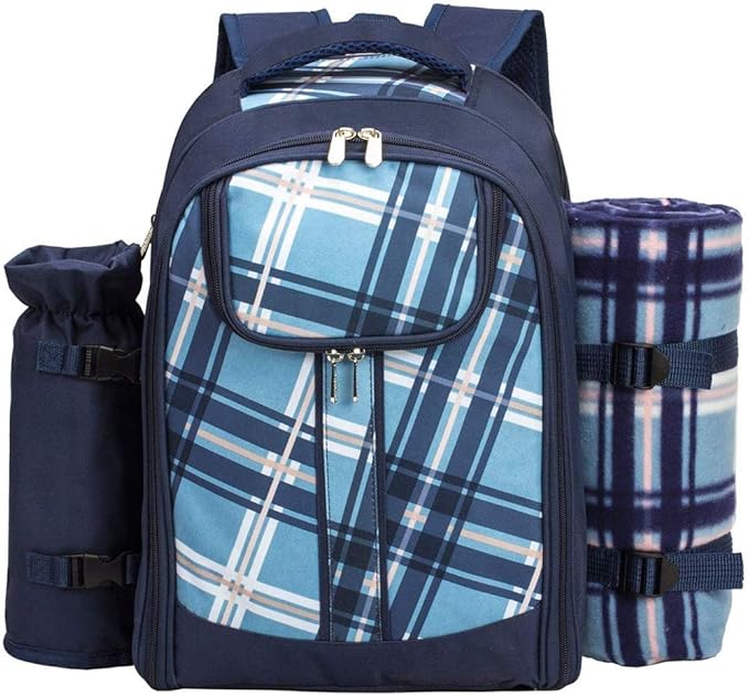 LHY Mochila de Picnic para 2 Personas, Cesta con Nevera con ...