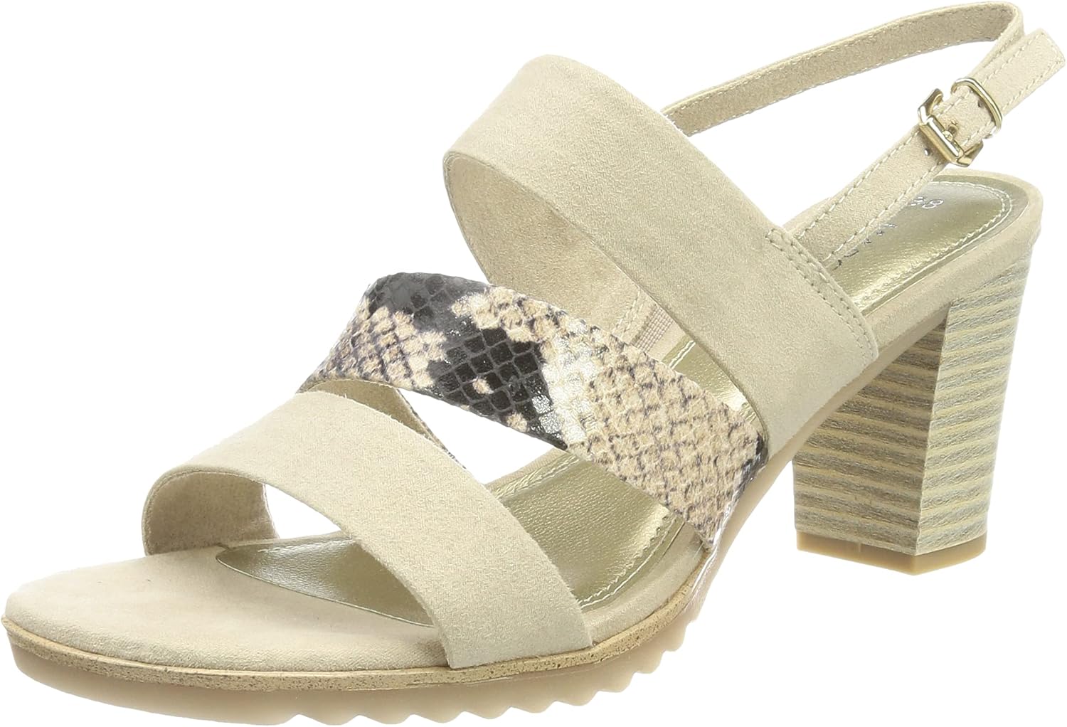 MARCO TOZZI Damen Sandalette Mit Absatz - Bequem Mit Feel Me Sohle