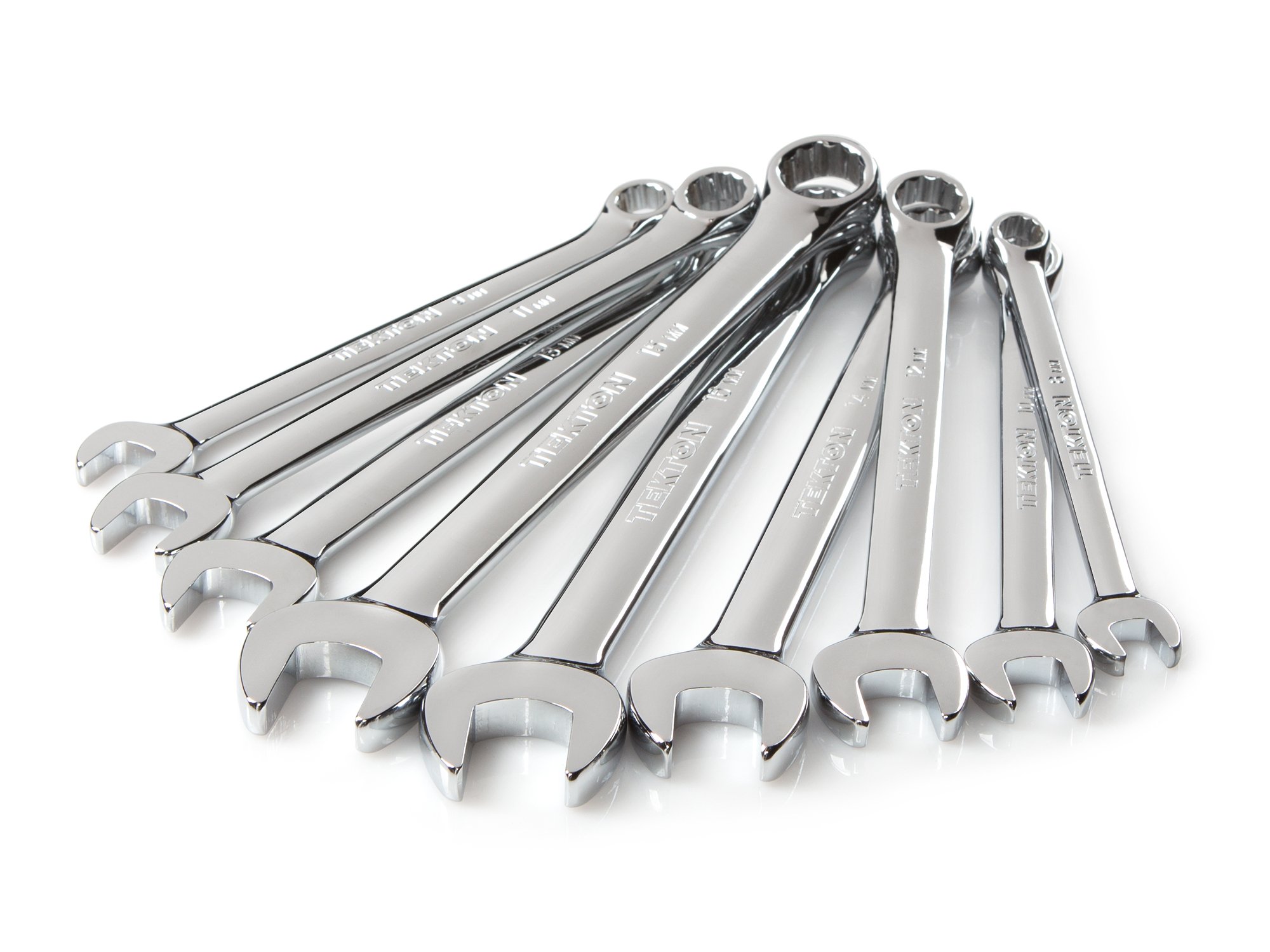 TEKTON Combination Wrench Set with Rollup Storage Pouch, Metric, 8 mm