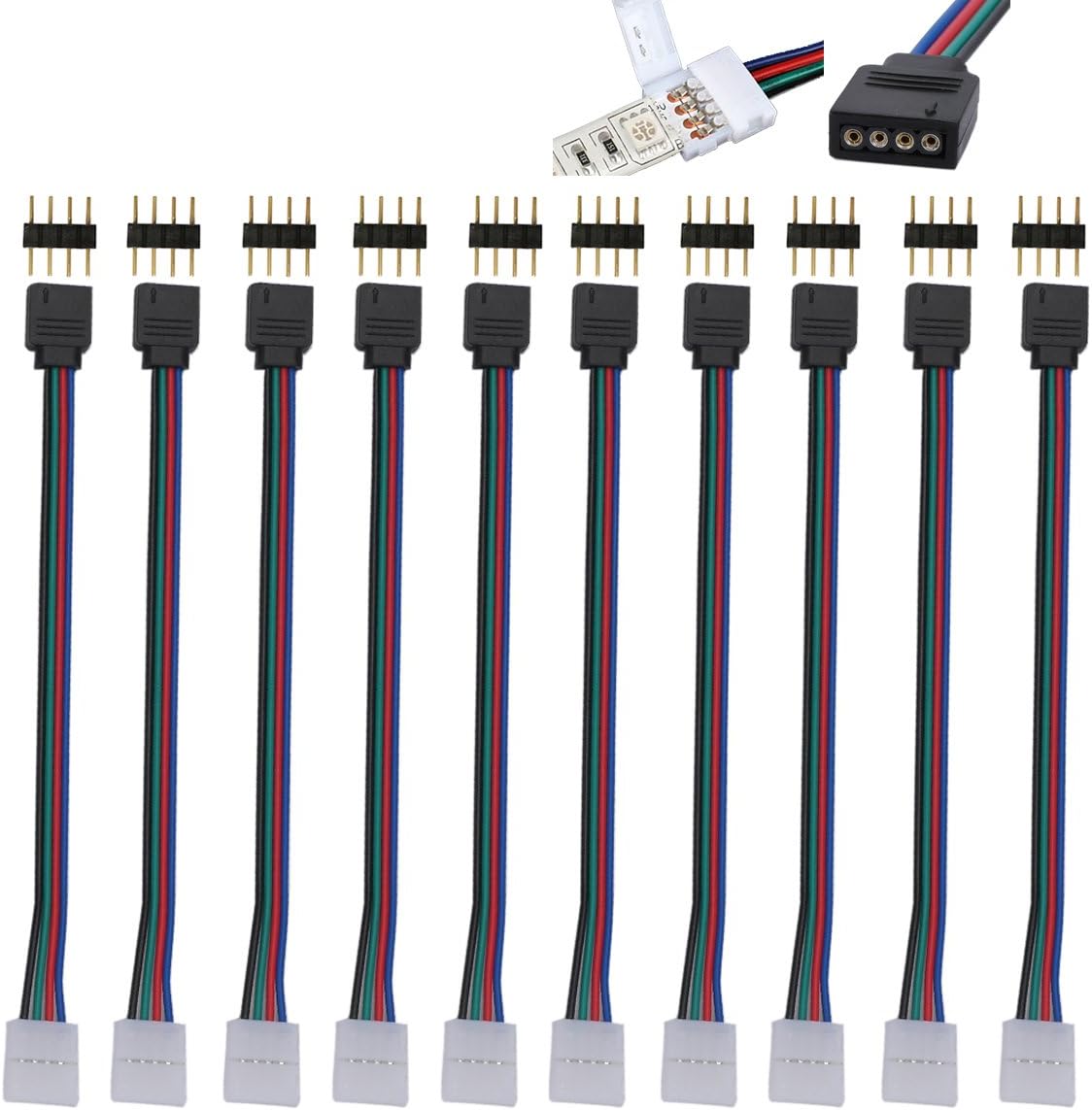 WOWLED 10 x RGB 5050 3528 LED Strip Lights Connectors