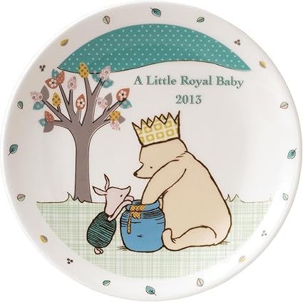 Amazon 英国雑貨 クマのプーさん クラシック ロイヤルベビー プレート Enesco 食器 グラス カトラリー 通販