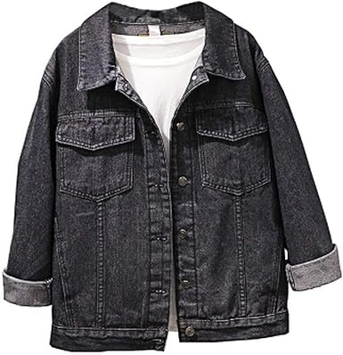 ladies black denim jacket uk