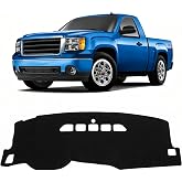 KUST Black Dash Cover for 2007-2013 Chevy Silverado/GMC Sierra/Chevy Avalanche/GMC Yukon/GMC Yukon XL/Chevrolet Tahoe/Suburban (Only Fit 2 Glove Box Dashboard)