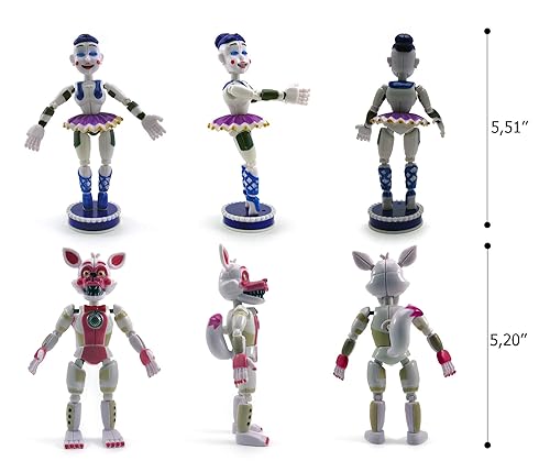 Toysvill Inspired by FNAF Sister Location Action Figures Toys (Set of  pcs), More Than inches [Funtime Fred