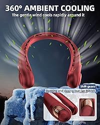 Neck Fan, Personal Fan with LED Display, USB-C