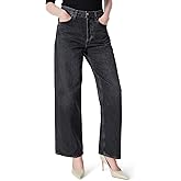 DEE OCLEPPO Womens Kit 5 Pocket Straight Wide Leg Jean Standard