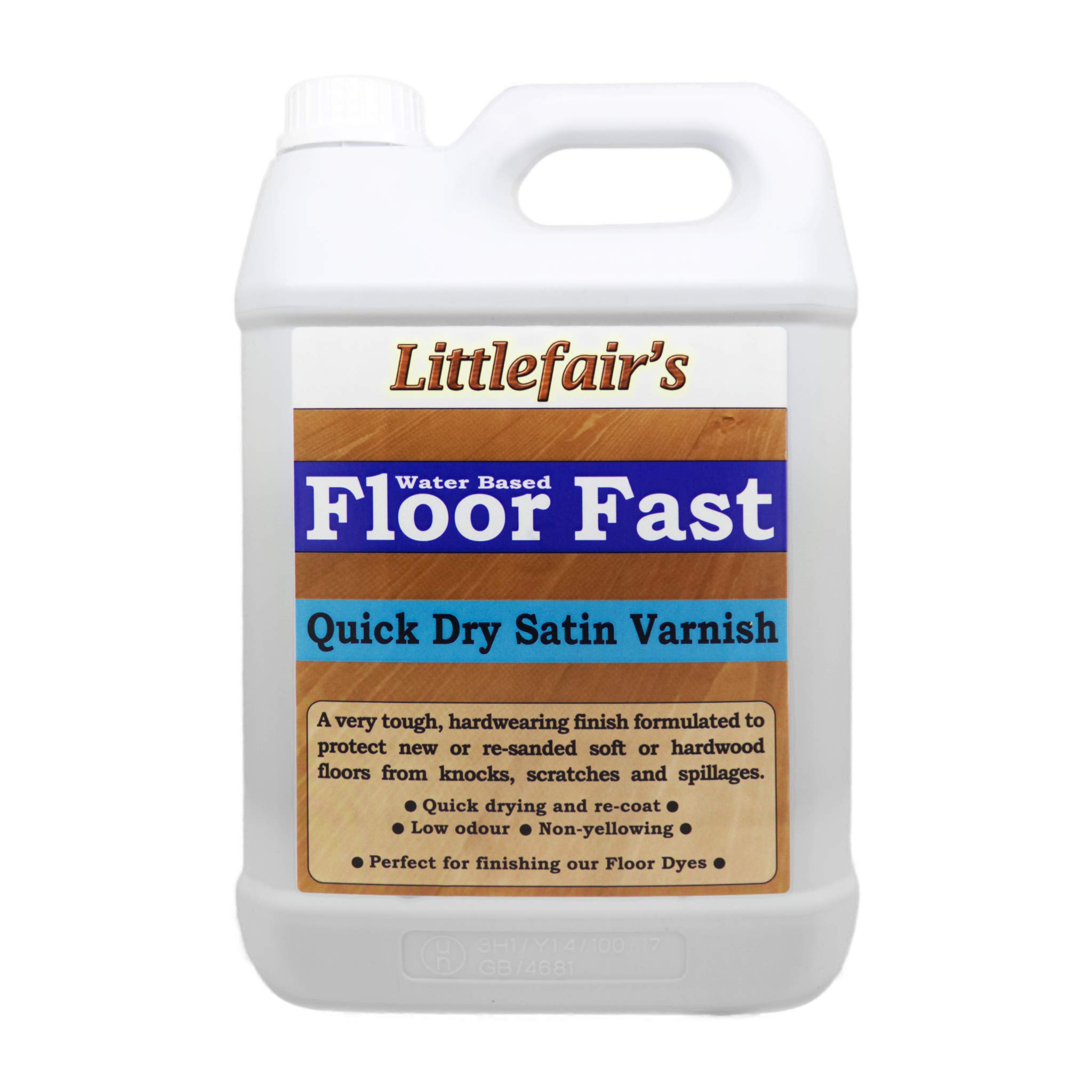 Littlefair’s Floor Varnish for Wooden Floors 5ltr - Quick Dry, Low Odour & Easy Clean - Tough & Hardwearing Formula - Premium Non-Yellowing Clear Polyurethane Varnish - Versatile Wood Floor Varnish