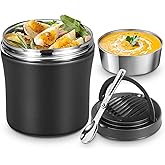 xulingqingqu 40 OZ Hot Food Container, Leakproof Wide Mouth Stainless Steel Vacuum Insulated Food Jar, 304 Stainless Steel Soup Container with Portable Handle - Send Goods from Local Warehouse