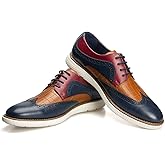 JITAI Men's Oxford Shoes,Dress Shoes Lace-up Wingtip Brogue Shoe Mens Lightweight Fashion Shoes.