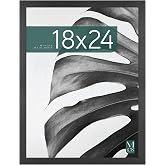 MCS Studio Gallery Poster Frame, 18x24, Black Woodgrain, 1-Pack | Studio Gallery Poster Frame For Photos &amp; Art Prints, 18x24 Inch, Black Woodgrain Engineered Wood, 1-Pack