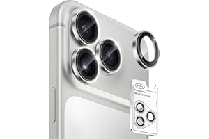 Bstozalle 2 Pack Camera Lens Protector for iPhone 17 Pro Max/17 Pro/16 Pro Max/16 Pro/15 Pro Max/15 Pro/14 Pro Max/14 Pro [1:1 Invisible Fit] Military Grade Glass & Metal Camera Cover, Sliver