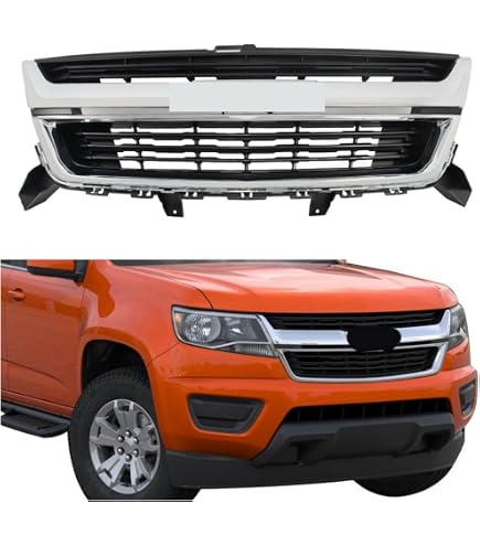 Fits 2015-2020 Chevy Colorado Stainless Steel Black Mesh Rivet Grille
