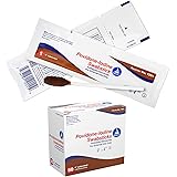 Dynarex Povidone Iodine Swabsticks, Swabstick Packaged in Individual Foil Pack, Antiseptic for Skin Preparation, Brown, 1 Cas