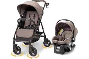 Graco Merge Travel System - Swivel Wheel Baby Stroller Car Seat Combo, Travel System Stroller with 360-Degree Rotating Wheels