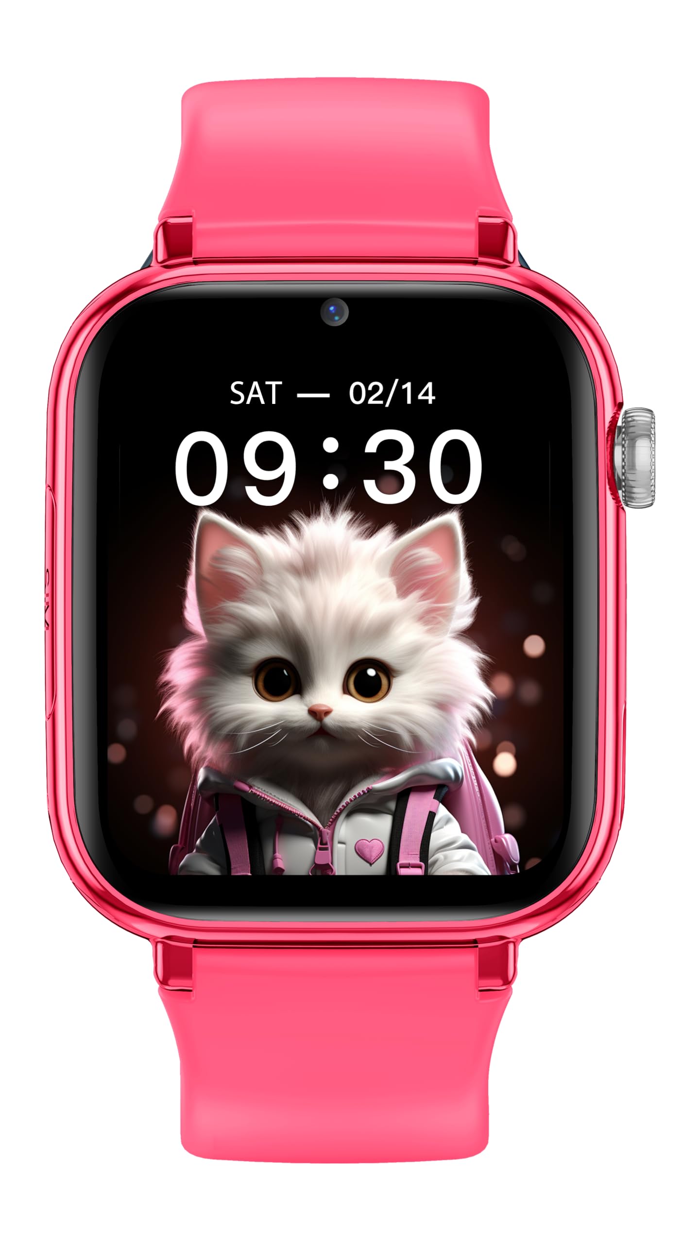 Maxcom Kids Smart Watch FW59 4G, 1.85" Screen, Unlocked Video & Voice Call, GPS Tracking, SOS Button, Remote Control Feature, Smartwatch for Kids with Safety Features, Nano SIM Slot - Pink