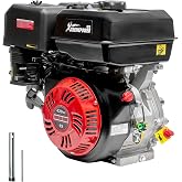 XtremepowerUS 15.0HP 420cc Recoil Start Gas Engine Powered Multi-Use Engine Go Kart Log Splitter Horizontal Shaft 4-Stroke OHV Gas Motor