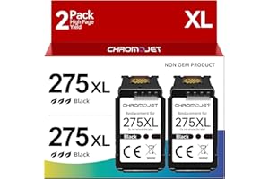 Chromojet 275XL Black Ink Cartridges Compatible for Canon Printer Ink 275 Compatible for Canon PG-275XL Ink Cartridges fit fo