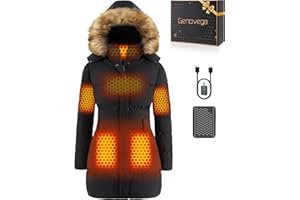 GENOVEGA Graphene Women Heated Jacket 12V Fast Charge 18400mAh Large Capacity