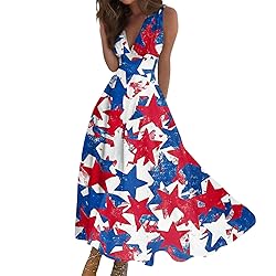 CHRATLHI Womens 4th of July Dress American Flag