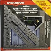 SWANSON S0101CB Speed Square Layout Tool with Blue Book and Combination Square Value Pack