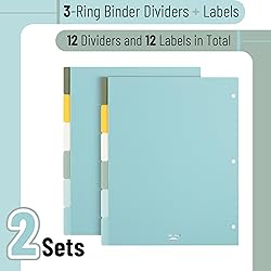 Mr. Pen- 3 Ring Binder Dividers with Tabs, 2